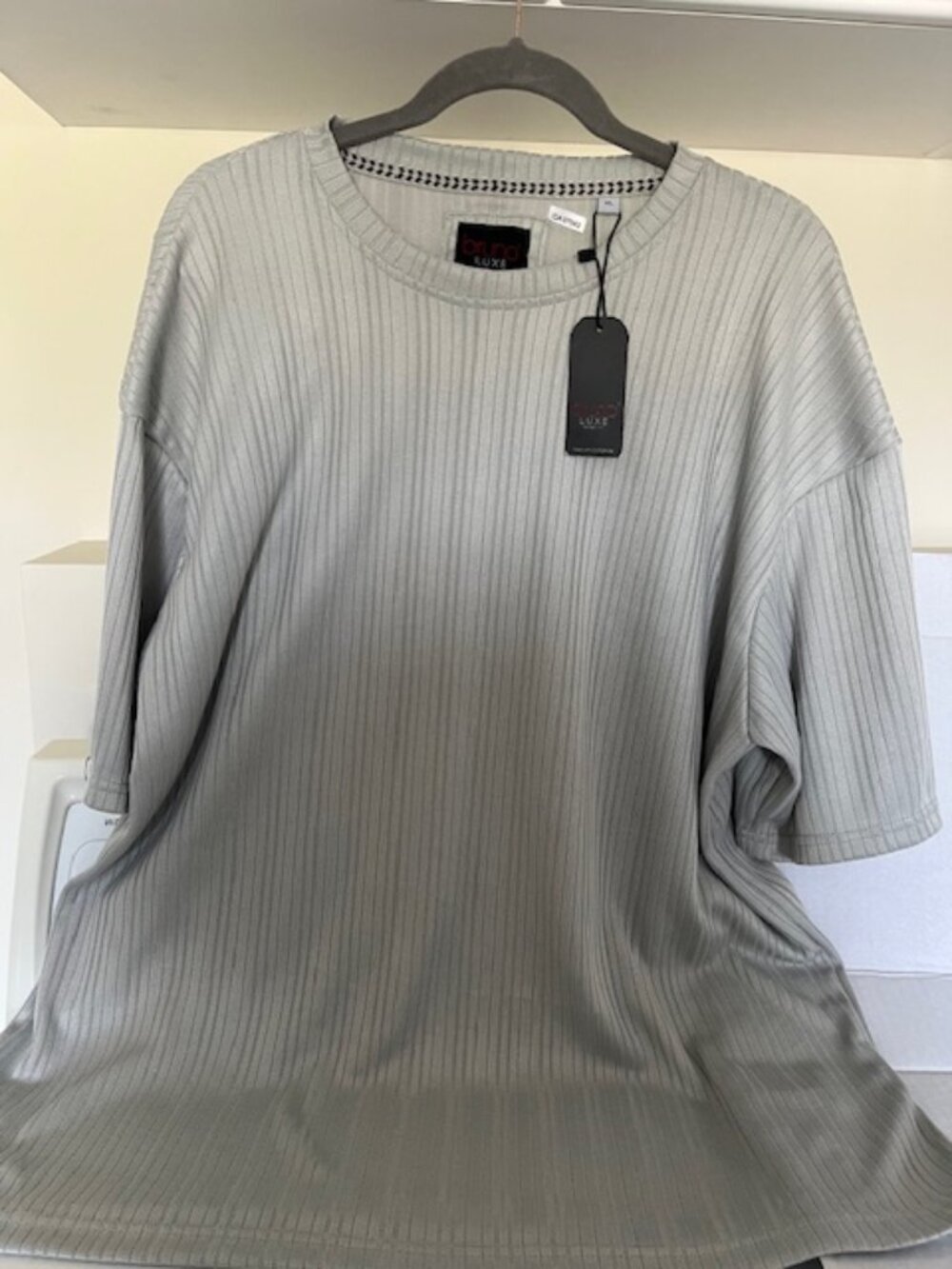 Bruno Luxe knit men’s textured t-shirt.